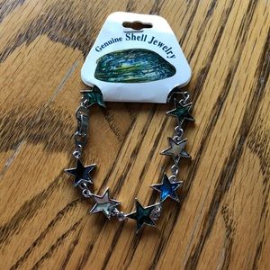 Star-shaped paua shell bracelet